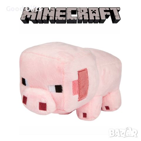 Плюшена играчка Майнкрафт Розово Прасе, Minecraft Pink Pig