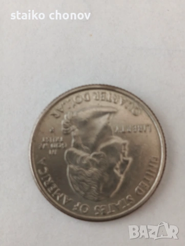 Монета 2001-P New York State Quarter Dollar обърнат гръб, снимка 2 - Нумизматика и бонистика - 53823275