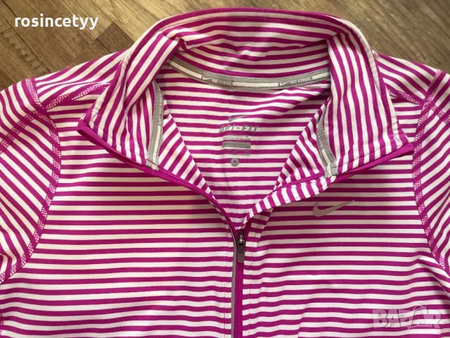 Лилава блуза на райе Nike, снимка 6 - Блузи с дълъг ръкав и пуловери - 49826830