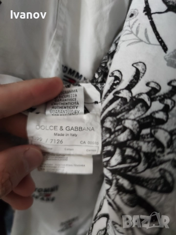 Оригинална мъжка риза на Dolce & Gabbana , снимка 7 - Ризи - 51770480