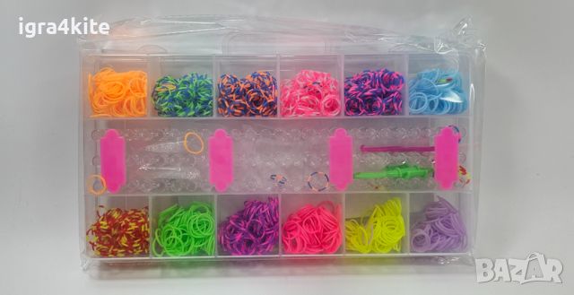 Пълен комплект ластички за плетене Loom Bands с всички аксесоари, снимка 2 - Играчки за стая - 45216214