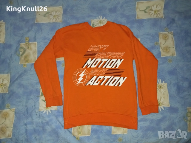 Оранжева блуза с дълъг ръкав 