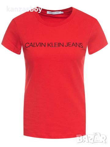 Calvin Klein Jeans - страхотна дамска тениска КАТО НОВА ХЛ, снимка 2 - Тениски - 46462375