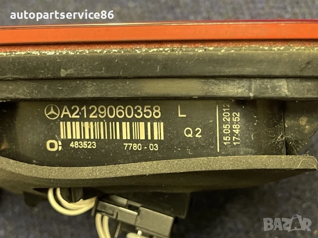 Вътрешен заден ляв стоп-светлина за Mercedes W212 2.2 CDI (2012) A2129060358, снимка 3 - Части - 54213392