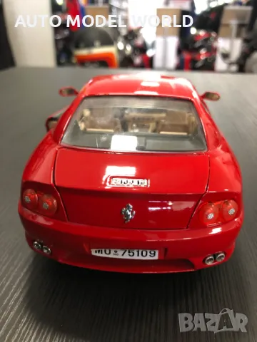 BBURAGO метална колекционерска количка FERARRI 456 GT 1:18 NEW, снимка 5 - Колекции - 47145864