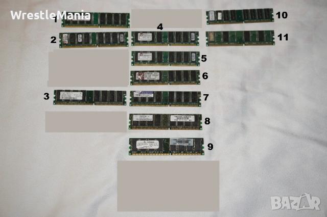 11 DDR RAM ПАМЕТ Kingston/ADATA/PQI/Nanya/Infineon/VDATA Тествана и Работеща за Настолен Компютър