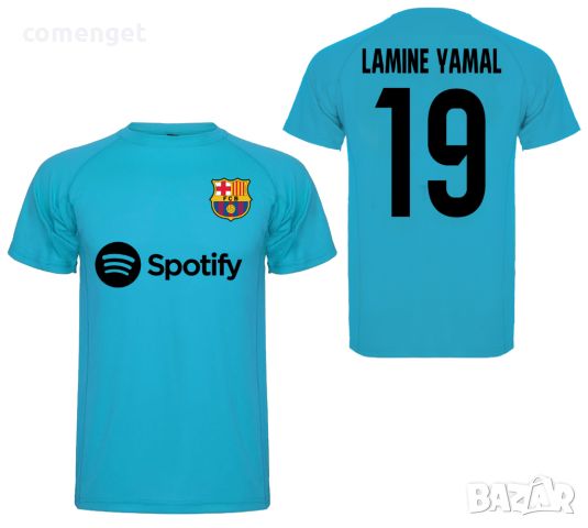 Детски и Мъжки тениски BARCELONA YAMAL / БАРСЕЛОНА С ИМЕ И НОМЕР ПО ИЗБОР! DRI-FIT материя!, снимка 3 - Тениски - 32799868