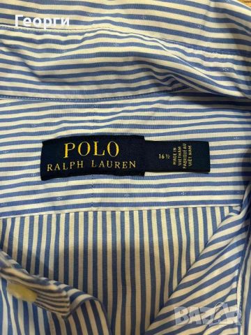 Мъжка риза с дълъг ръкав Polo Ralph Lauren Размер 16, снимка 5 - Ризи - 46438578