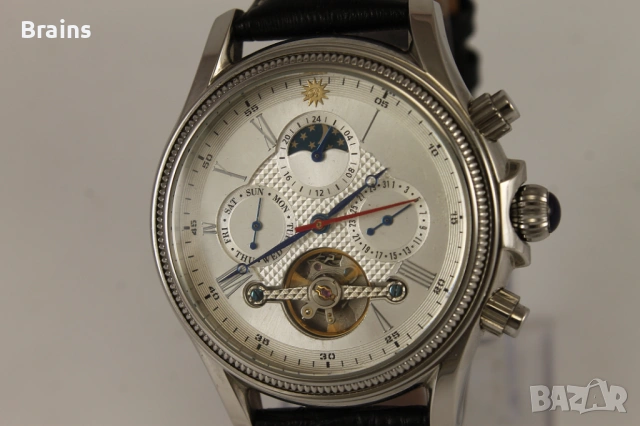 Немски Часовник RAOUL U. BRAUN Automatic 20 Jewels Лунна Фаза, снимка 3 - Мъжки - 53824787