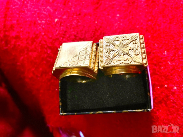 Златен пръстен ВЕРСАЧЕ и БУЛГАРИ Златен пръстен VERSACE BULGARI, снимка 6 - Пръстени - 53519430