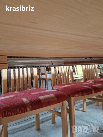 К-т Масивна Разтегателна Трапезна Маса с 8 бр.Стола-внос от Германия!, снимка 11 - Маси - 52152830