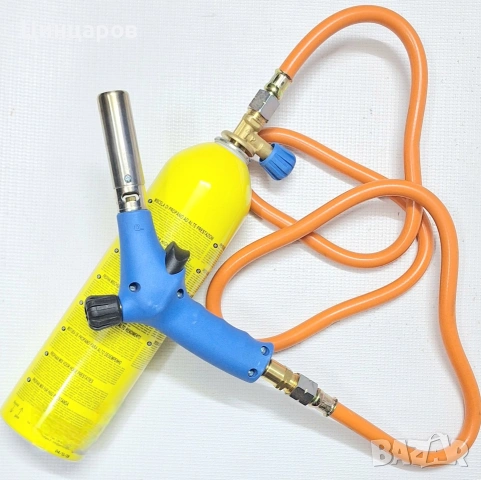 Горелка с флакон мап газ, маркуч дължина 1.5м, регулатор флакон газ