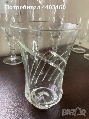 Кристални чаши Ръчна изработка (вино, вода, ликьор, шампанско), снимка 7 - Други ценни предмети - 52884302