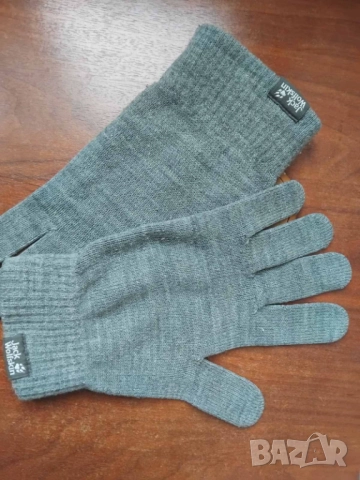 Jack Wolfskin 100% оригинални сиви ръкавици, снимка 2 - Ръкавици - 52584011