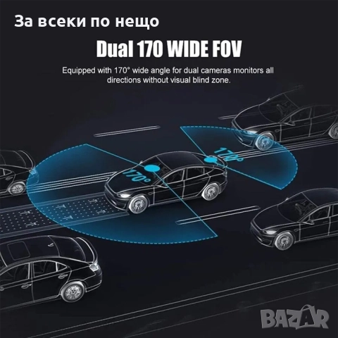 Видеорегистратор 2464 – 3 Камери (Предна + Вътрешна + Задна), 2.4" Дисплей, Full HD, снимка 4 - Аксесоари и консумативи - 52335715