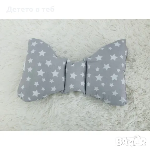 Възглавница за бебе пеперуда Сиви звезди, снимка 1