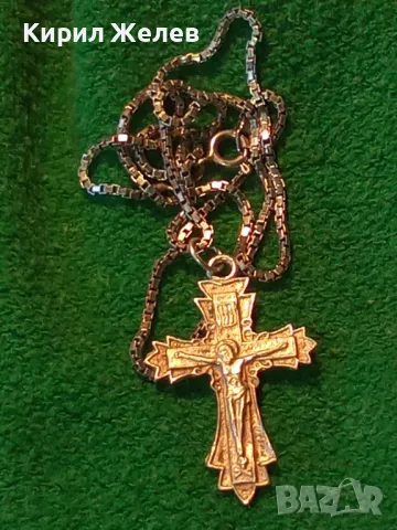 СПАСИ и СОХРАНИ ПРАВОСЛАВЕН СРЕБЪРЕН КРЪСТ РАЗПЯТИЕ с ФИНА СРЕБЪРНА ВЕРИЖКА СРЕБРО 925 ПРОБА 50121, снимка 15 - Антикварни и старинни предмети - 49913115