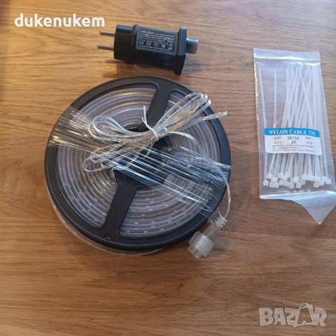 LED лента за външна и вътрешна употреба 5 м, топло бяла светлина, IP67, снимка 4 - Лед осветление - 53018558