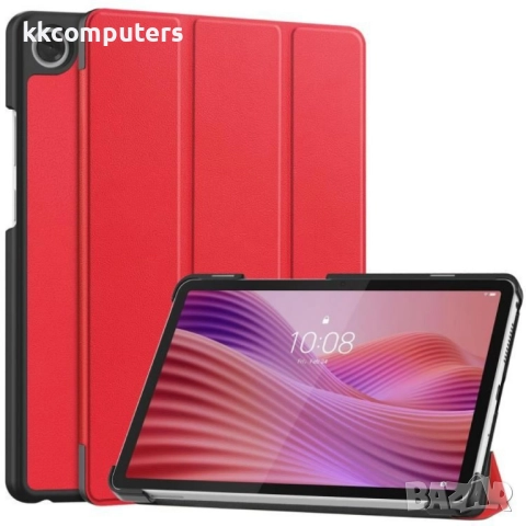 Калъф за таблет Lenovo Tab One TB-305FU / Tab K9, 3-но сгъваем дизайн и Протектор, кожен - 6 цвята, снимка 4 - Калъфи, кейсове - 51995172