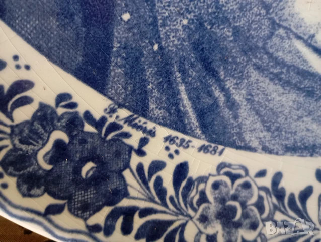 Декоративна чиния за стена блу делф, снимка 3 - Други ценни предмети - 50836341