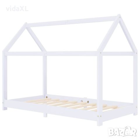 vidaXL Рамка за детско легло, бяла, бор масив, 70x140 см(SKU:283349, снимка 1 - Спални и легла - 46167384