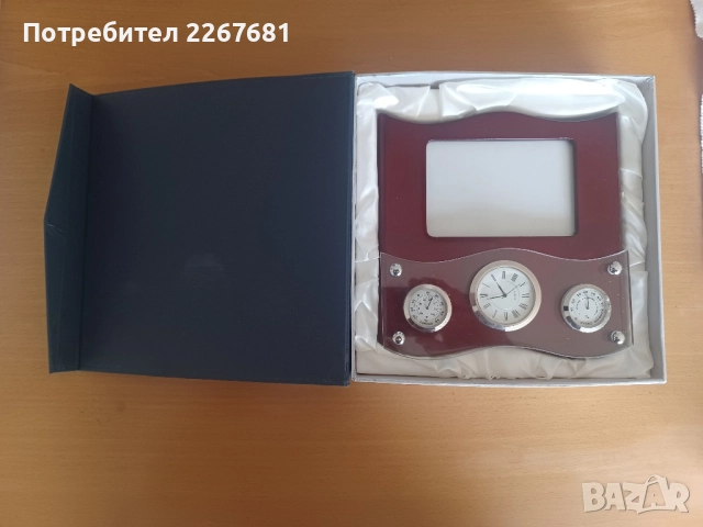 Рамка за снимка с часовник, термометър и влагомер, снимка 2 - Други - 51884234