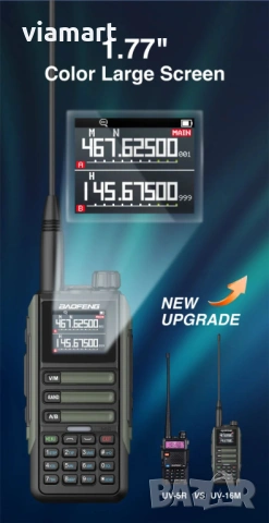 Професионална Радиостанция BAOFENG UV16M-V2 - 15W, 999 канала, IP67, снимка 4 - Друга електроника - 53940334