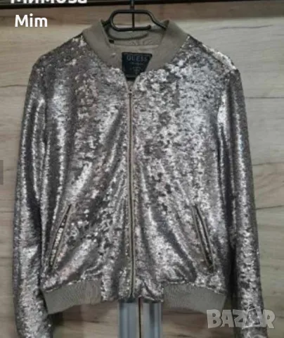 Guess M Яке със сребристи блестящи пайети , снимка 2 - Якета - 49792260