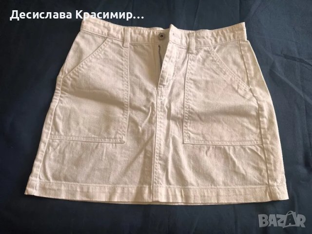 Къса бяла дънкова пола H&M, снимка 1 - Поли - 47016617