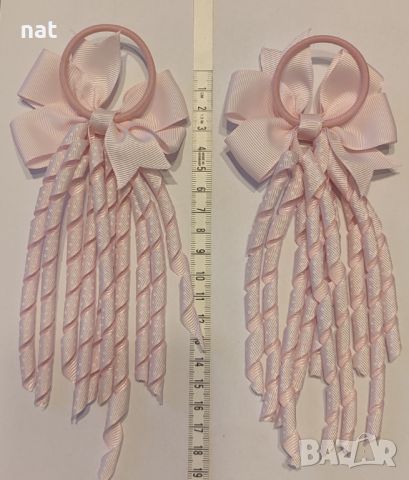 Розови панделки за коса, снимка 2 - Други - 45268152