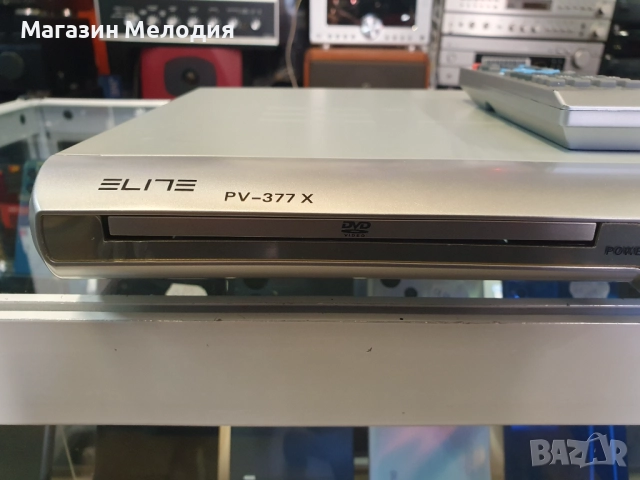 ДВД Elite PV-377X с оригинално дистанционно. Чете всички дискове, включително и mp3. В отлично техни, снимка 3 - Плейъри, домашно кино, прожектори - 44933433