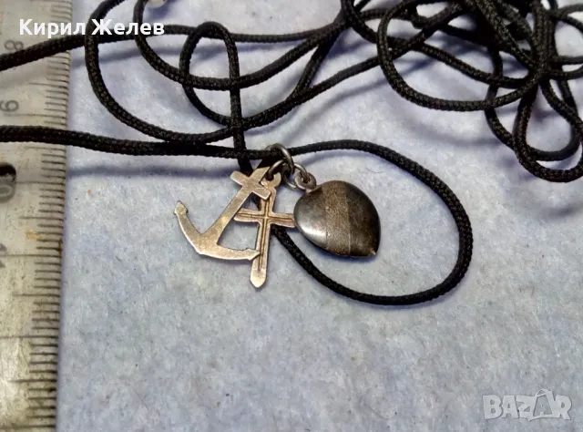 ВЯРА НАДЕЖДА ЛЮБОВ - СРЕБЪРНИ КРЪСТЧЕ КОТВА и СЪРЧИЦЕ СРЕБРО 925 ХРИСТИЯНСКА СИМВОЛИКА КОЛИЕ 49729, снимка 8 - Колиета, медальони, синджири - 49732806