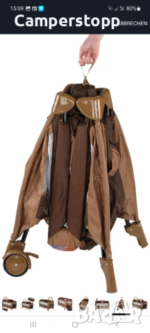 Kinderreisebett, 126/66/82cm, bis 15 kg belastbar, faltbar, снимка 4 - Бебешки легла и матраци - 50960202