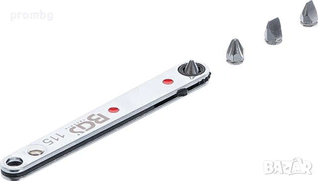 ключ с ултра тънка тресчотка и битове, 1/4 инча, 6,3 мм, Япония, снимка 4 - Други инструменти - 36295007