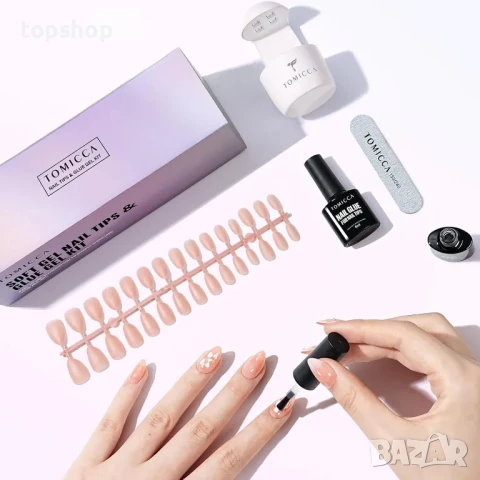 TOMICCA Soft Gel Nail Tips Комплект гел нокти, снимка 2 - Продукти за маникюр - 50555699