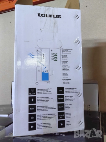 Влагоабсорбатор Taurus Pleasant, 210W – премахва до 12 л/24ч влага, за помещения до 25 м², снимка 5 - Друга електроника - 51925785