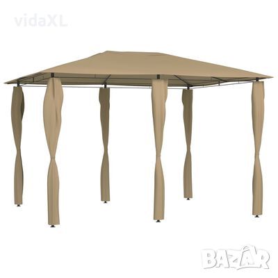 vidaXL Шатра с покривала на стълбовете, 3x4x2,6 м, таупе, 160 г/м²(SKU:313612, снимка 1 - Градински мебели, декорация  - 45477942