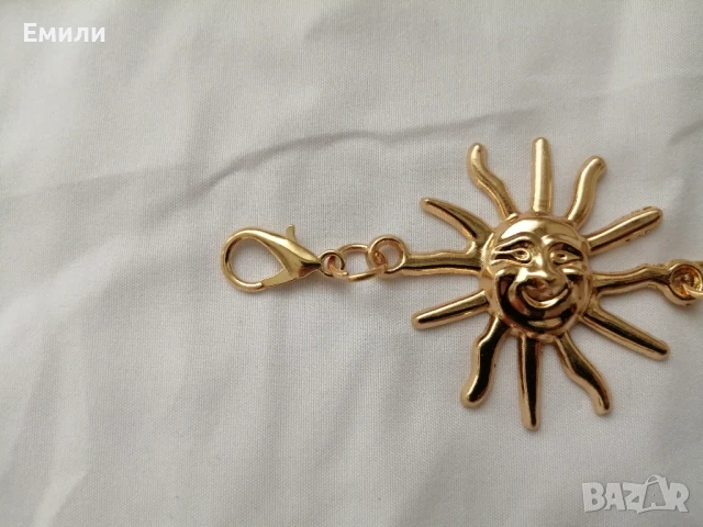 🌞 Дамски стилен колан-верижка-бижу със слънце в златист цвят , снимка 7 - Колани - 51196979
