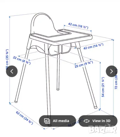 Детско столче за хранене, Икеа, снимка 2 - Столчета за хранене - 49934921