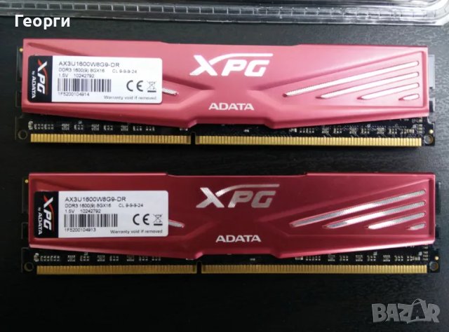 RAM 16GB 2x8GB DDR3 1600MHz CL 9-9-9-24 A-Data XPG, снимка 2 - RAM памет - 48054285