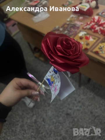 Букет от 13 сатенени рози. , снимка 4 - Други - 53442146