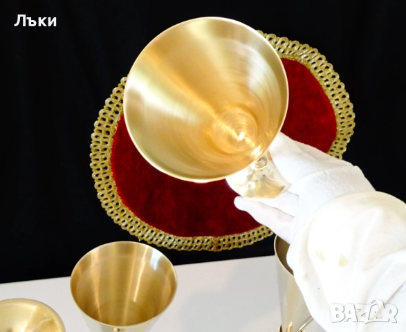 Бронзов бокал за вино,чаша за вино 23 см.,200 мл. , снимка 3 - Антикварни и старинни предмети - 51596160