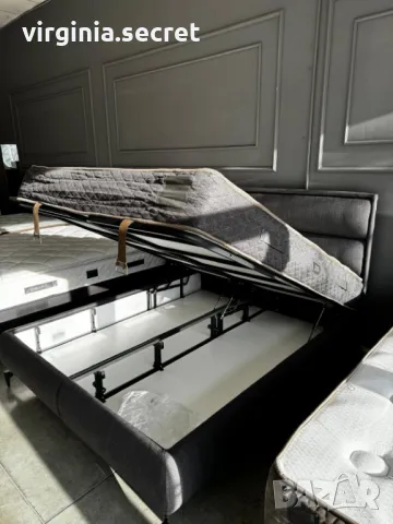 Тапицирано легло с матрак, снимка 10 - Спални и легла - 49769460