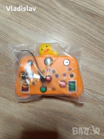 Монтесори дъска за занимание с LED светлинен превключвател, снимка 2 - Образователни игри - 52588494