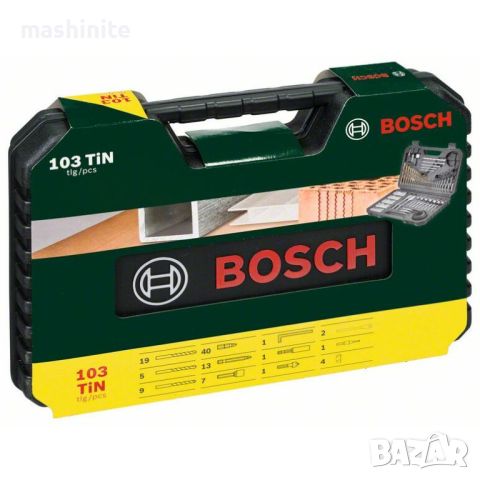  Комплект битове и свредла Bosch V-Line Titanium 103 части, снимка 2 - Гедорета - 46181625