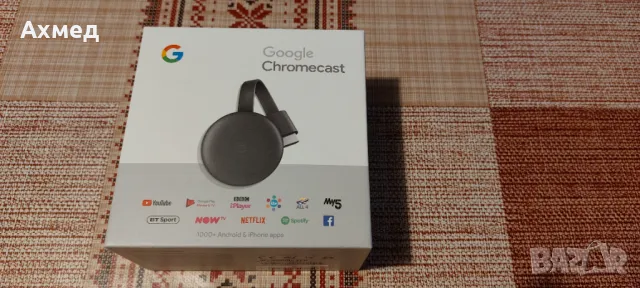 Google Chromecast 3, снимка 1 - Плейъри, домашно кино, прожектори - 48493440