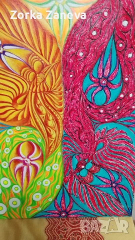 Картина,авторска 70см,50 см,в рамка., снимка 3 - Картини - 53658887