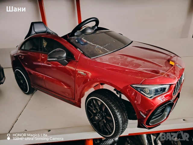 Акумулаторна кола Mercedes-AMG CLA 45 червен-металик 