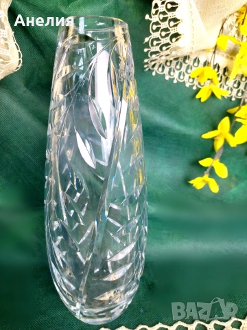 Кристална ваза масивна , снимка 2 - Вази - 53214452