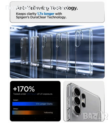 SPIGEN case LIQUID AIR за SAMSUNG S26 matte black, SPIGEN ULTRA HYBRID for SAMSUNG S26 crystal clear, снимка 17 - Калъфи, кейсове - 53890054